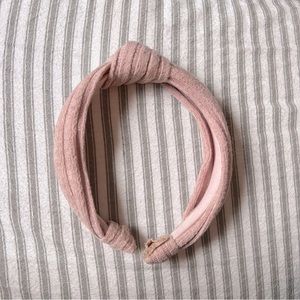 Anthropologie Soft Knit Fabric Baby Pink Headband Lightweight EUC